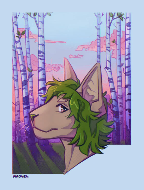 sketch icon/headshot with BG - $60
